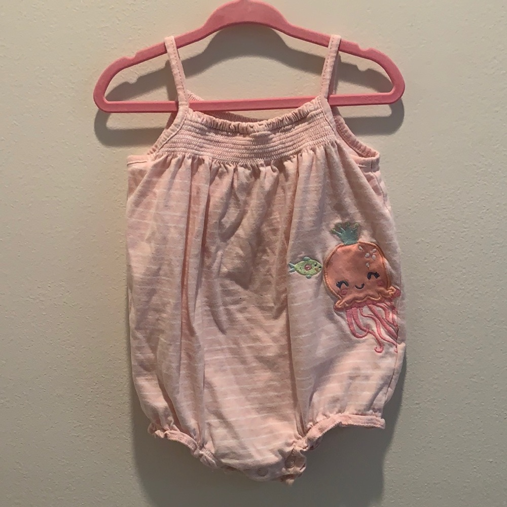 Carter’s pink romper with octopus